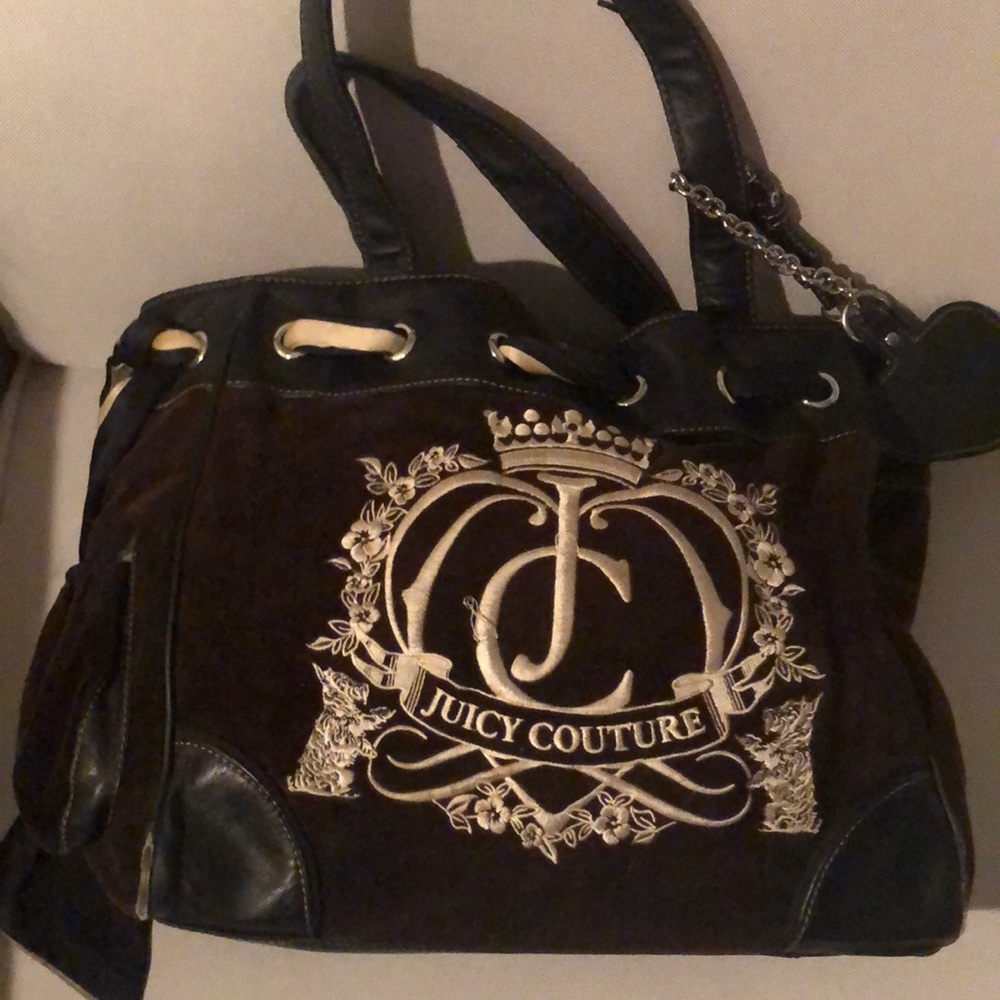 Vintage Juicy Couture Velour and Leather bag